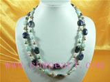 6-7mm rice shaped pearl necklace with shell jewelry